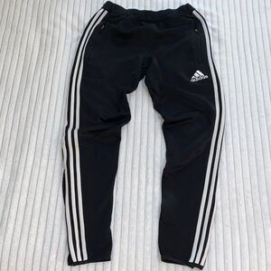 Adidas Men’s Small Black Sports Sweats with White Stripes